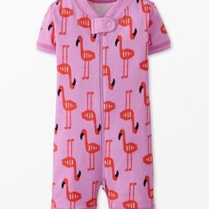 Hanna Andersson Flamingo Print Zip Pajamas – 12–18 Months